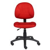 Boss Red Microfiber Deluxe Posture Chair, B325-RD